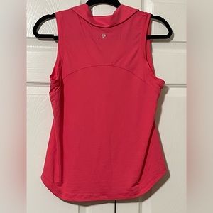 Lululemon Women’s Quick Dry Sleeveless Polo Shirt Size 8 LIPG Pink